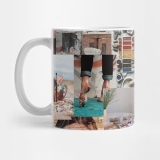 artist aesthetic collage Mug